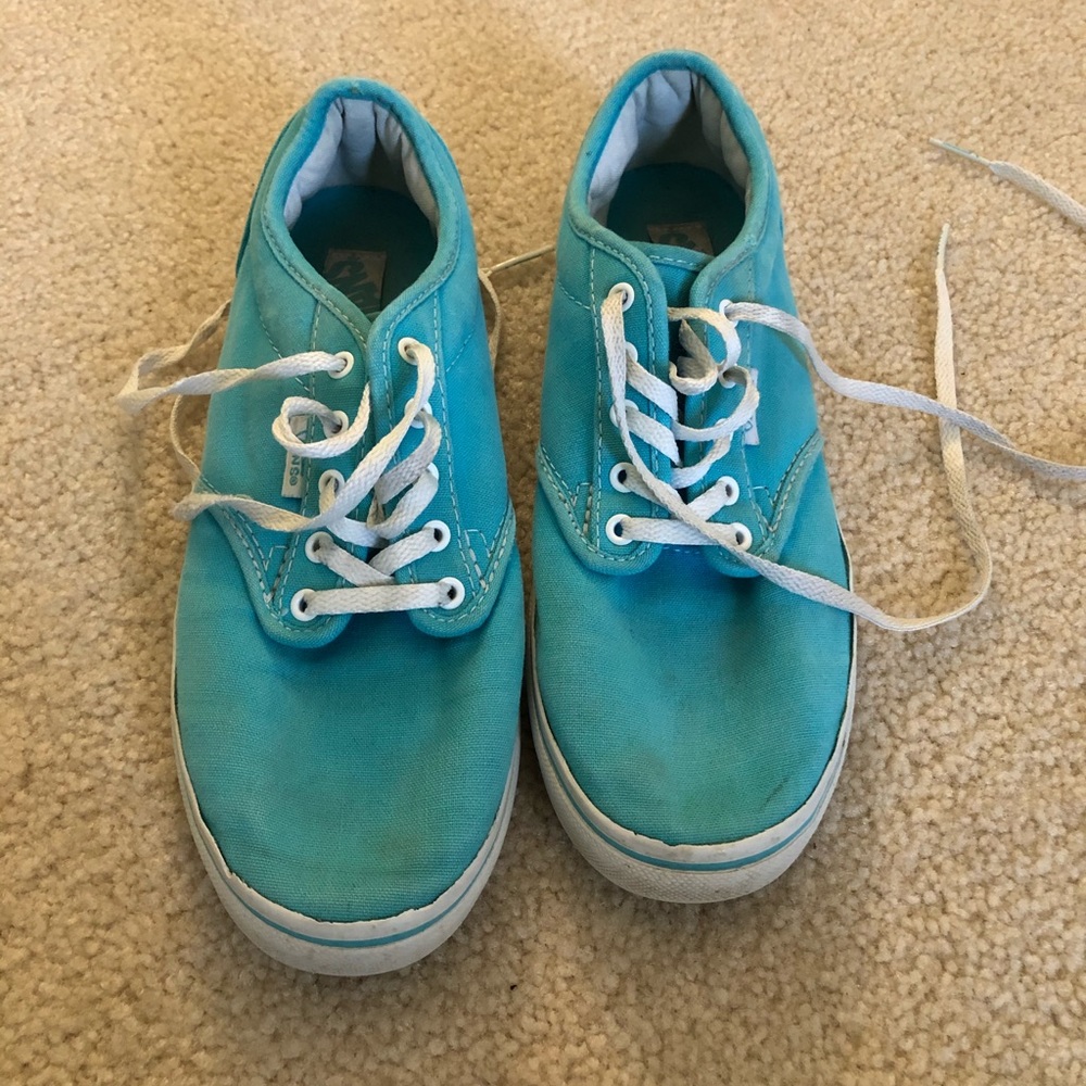 Turquoise low rise vans